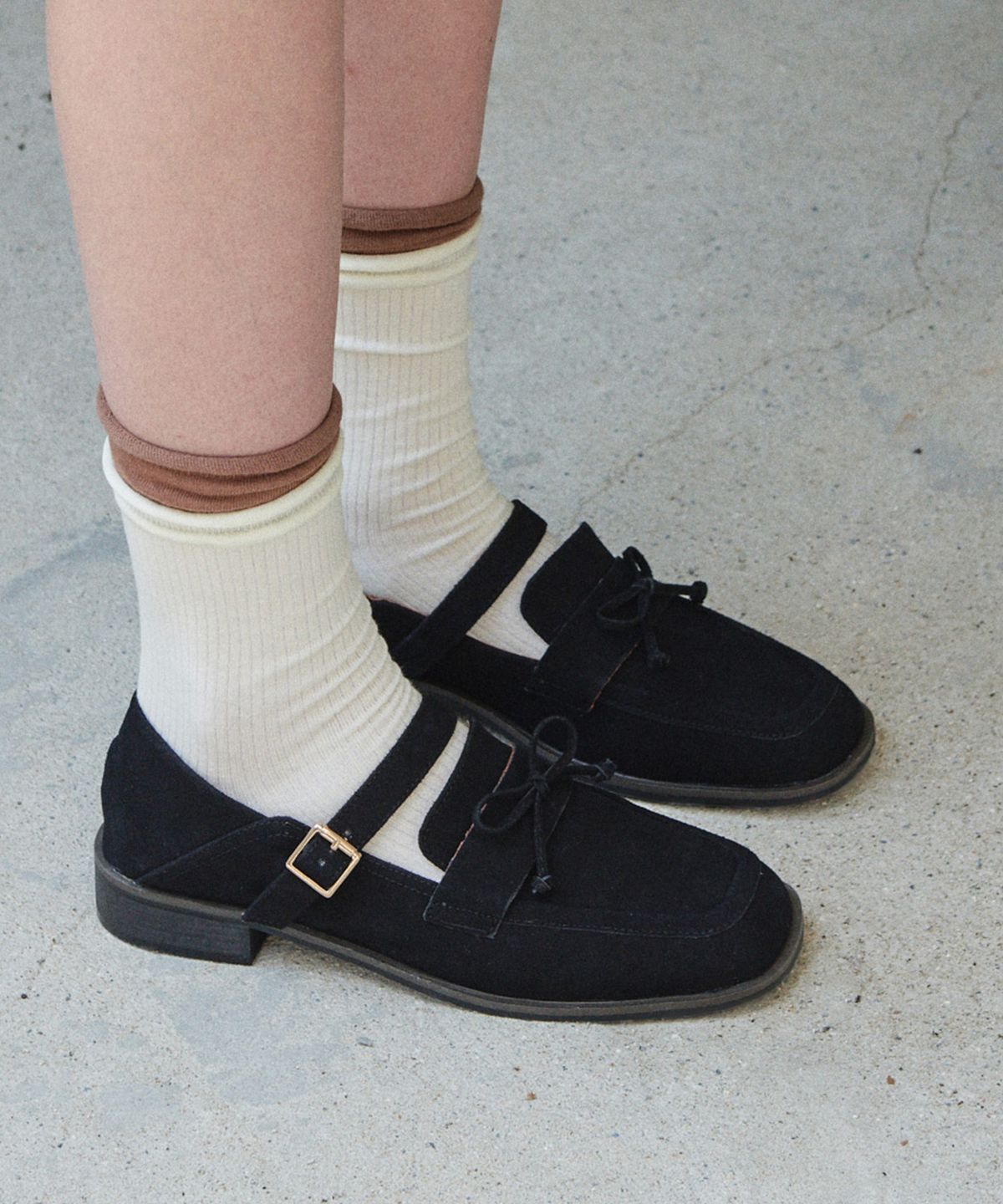 프리플라(FRI FLA) ljh7120 Ribbon Strap Loafers - 2 Colors