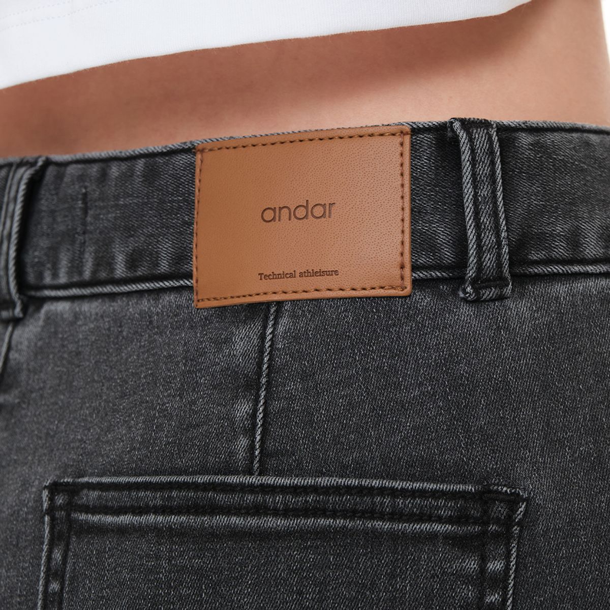 안다르(ANDAR) 에어데님 배기핏 그레이진