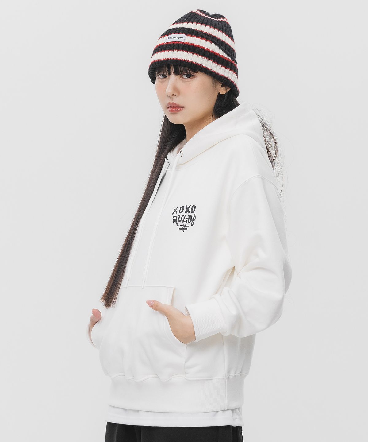 앨빈클로(ALVINCLO) KARMA 오버핏 후드티 AVH272 (3 COLOR)