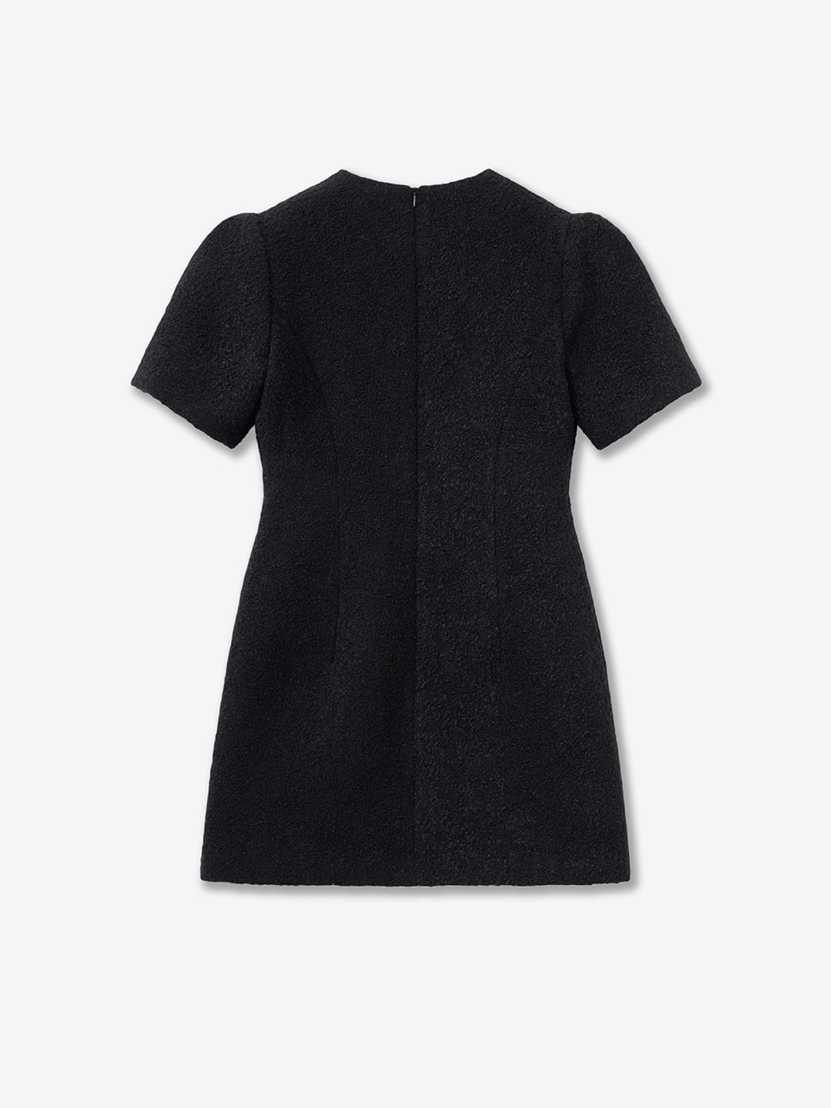 아르카익(ARCHAIC) puff tweed mini dress_black