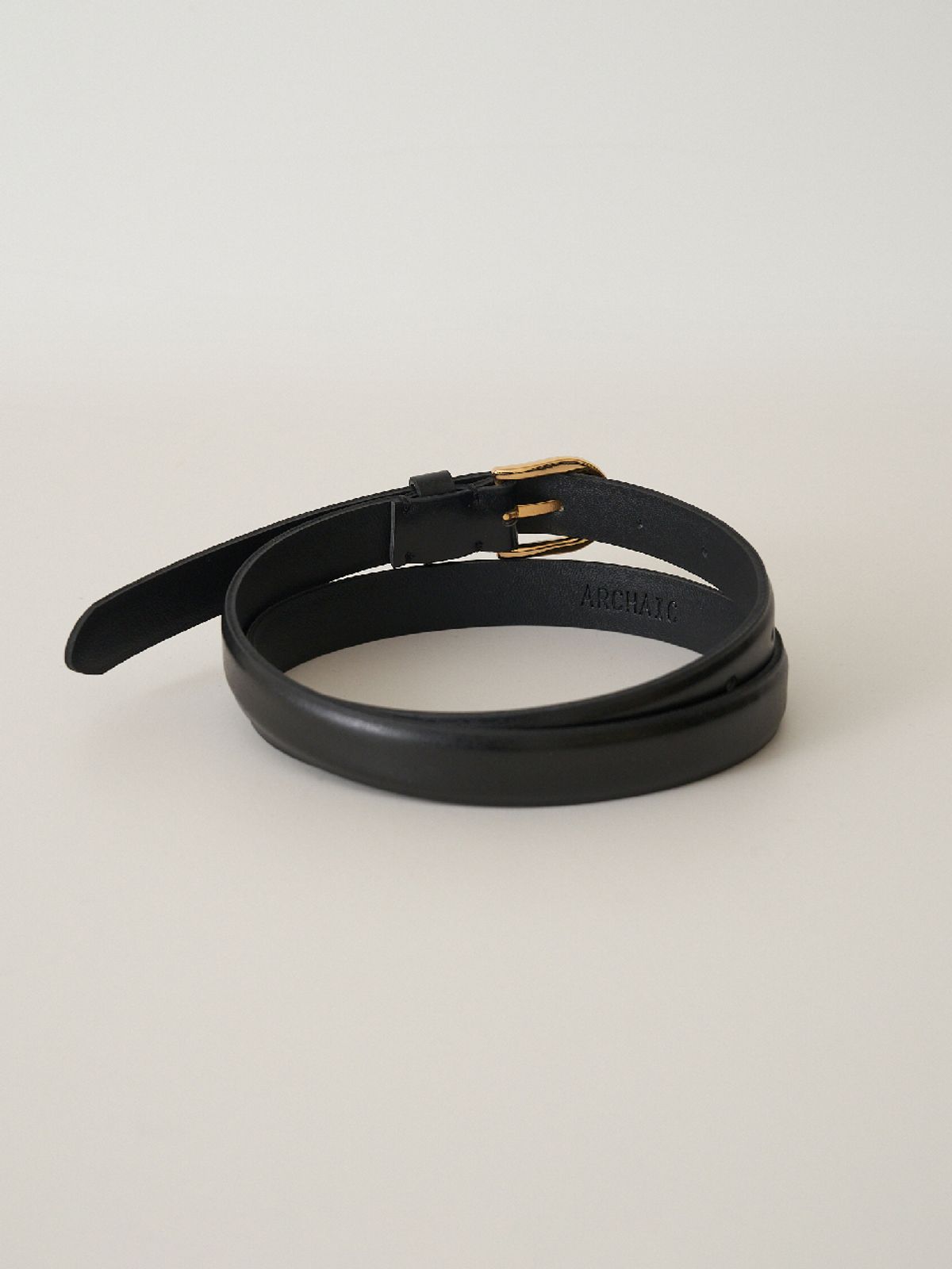 아르카익(ARCHAIC) leather classic belt_black