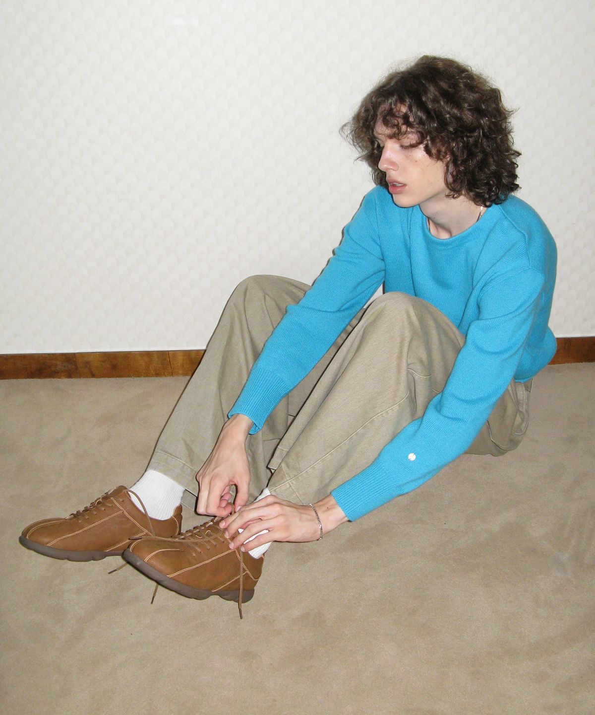 포기무디(FOGGY MOODY) Fuzzy Men 0021. Stiched Lace-Up - 4colors
