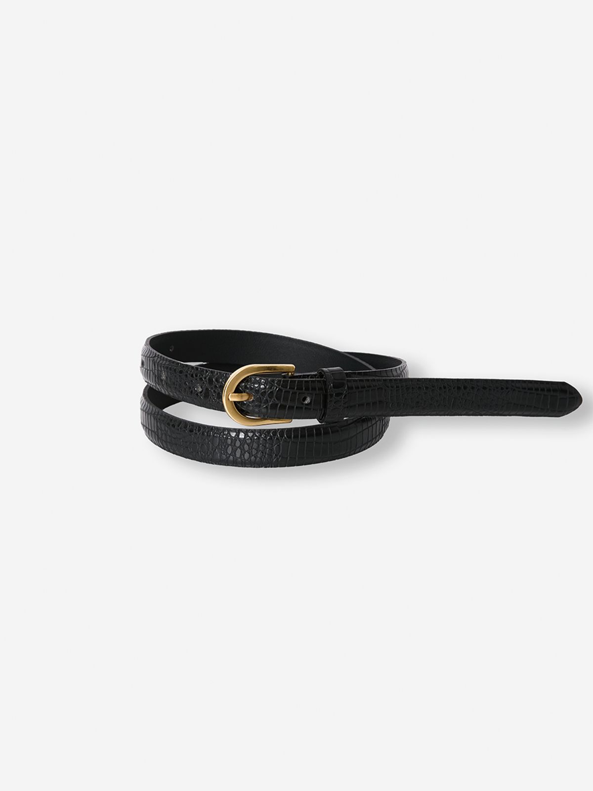 아르카익(ARCHAIC) crocodile belt_black