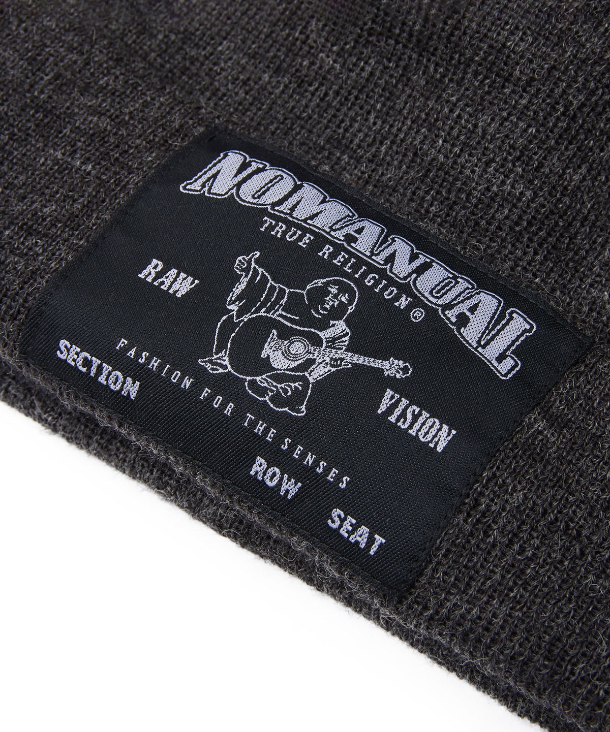 노매뉴얼(NOMANUAL) NO RELIGION LOGO PATCH BEANIE - D.GREY