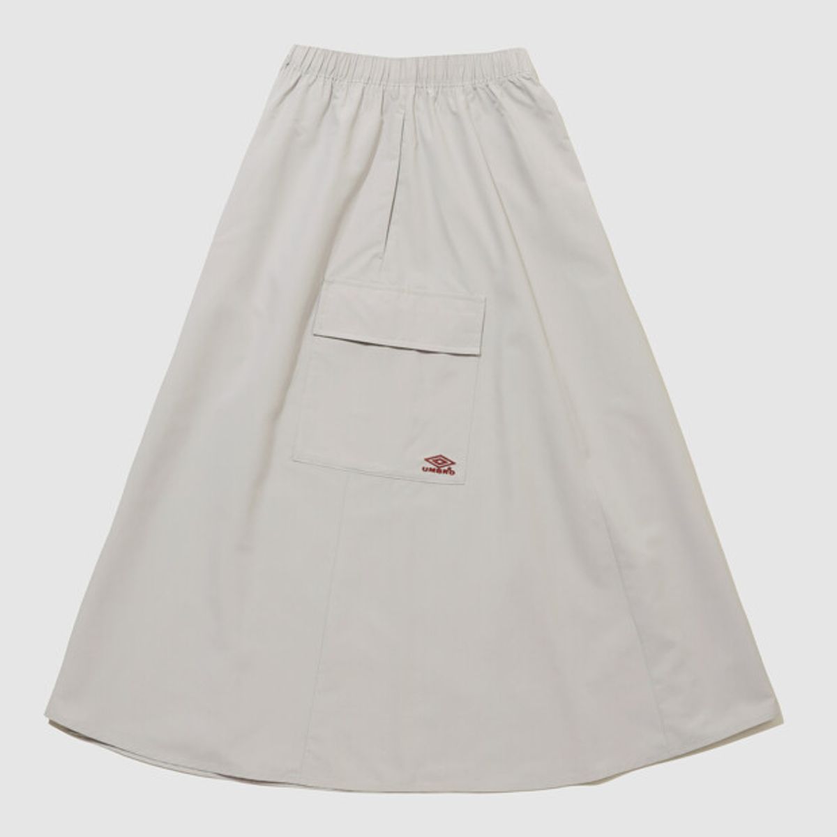 엄브로(UMBRO) HBL 로얄 컬리지 우먼스 플레어 스커트 라이트 그레이(UQ322CSK92)