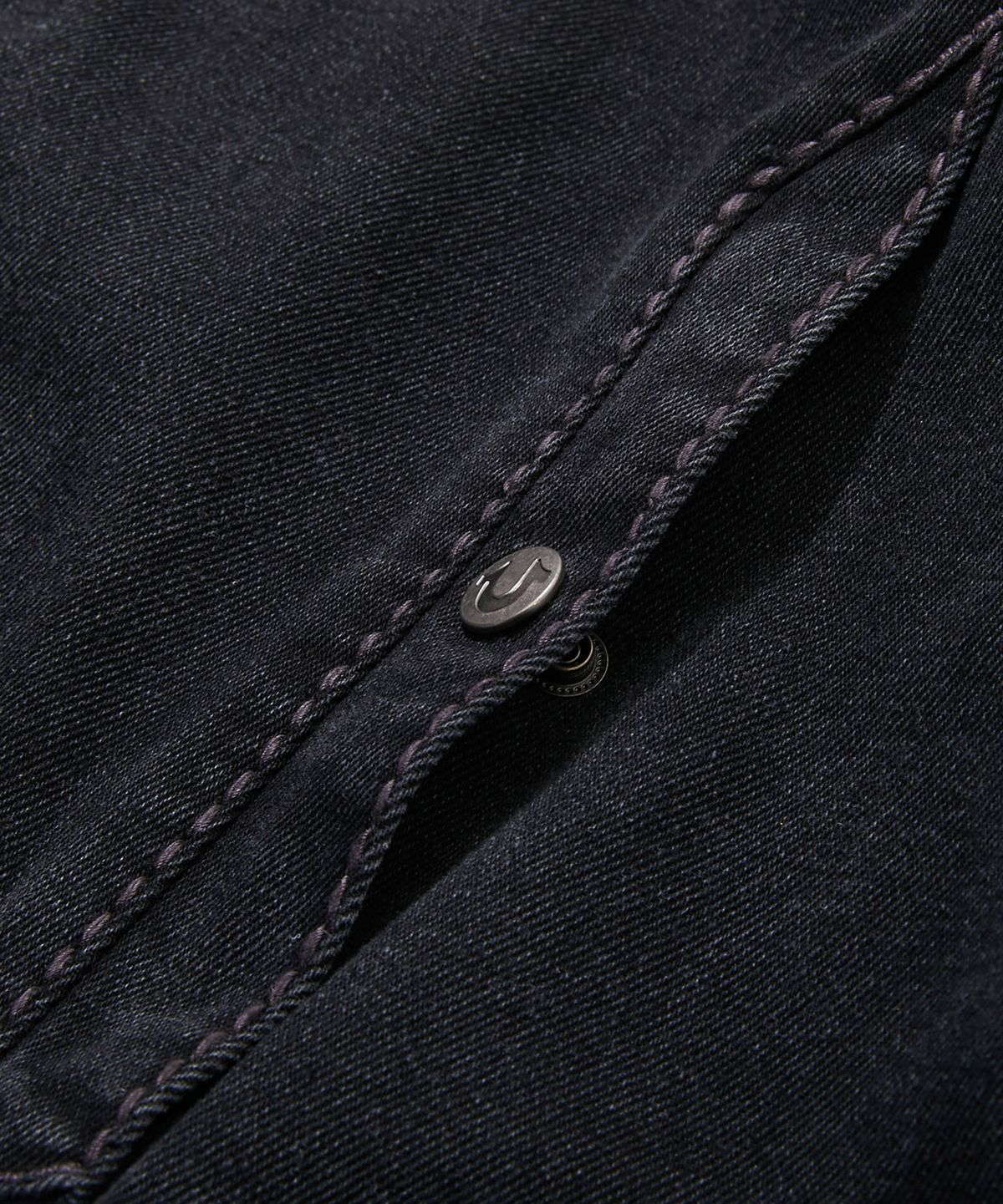 노매뉴얼(NOMANUAL) NO RELIGION DENIM RIDER JACKET - W.BLACK