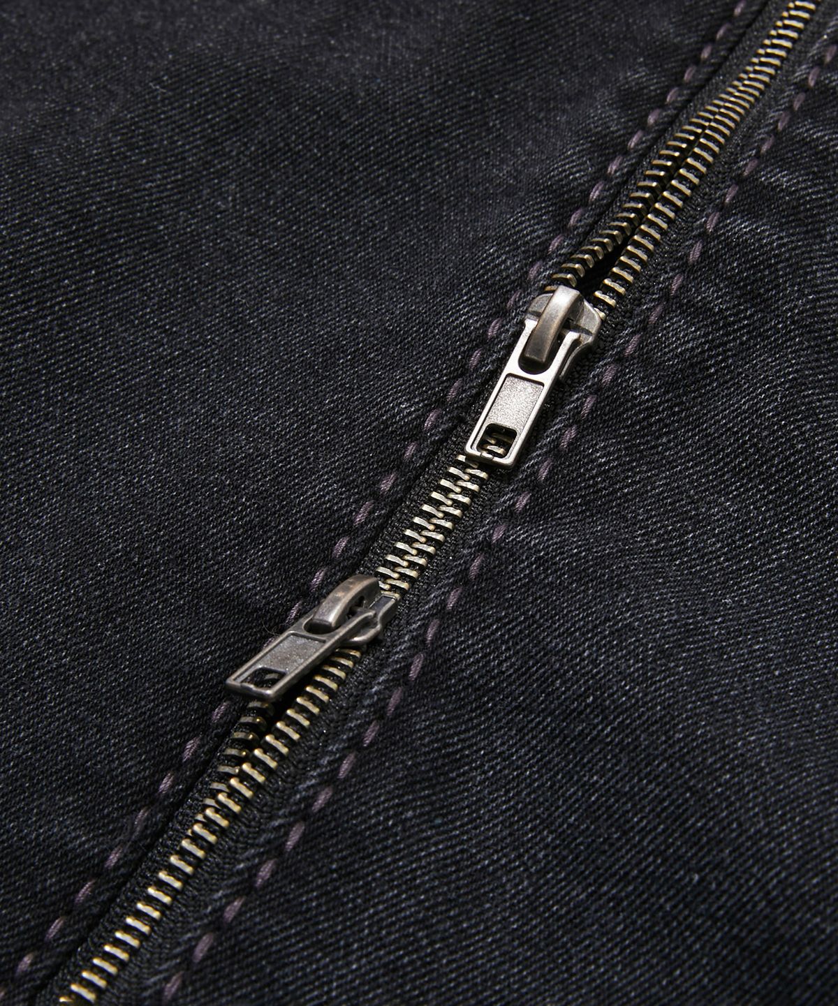 노매뉴얼(NOMANUAL) NO RELIGION DENIM RIDER JACKET - W.BLACK