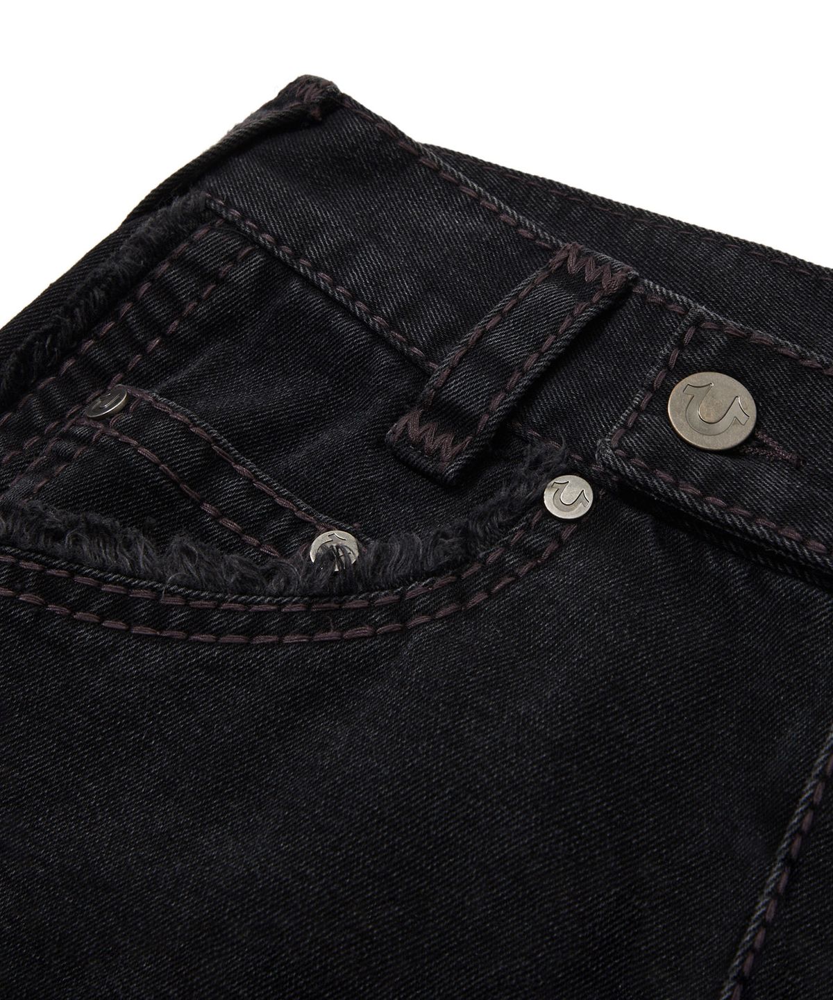 노매뉴얼(NOMANUAL) NO RELIGION DENIM RIDER PANTS - W.BLACK