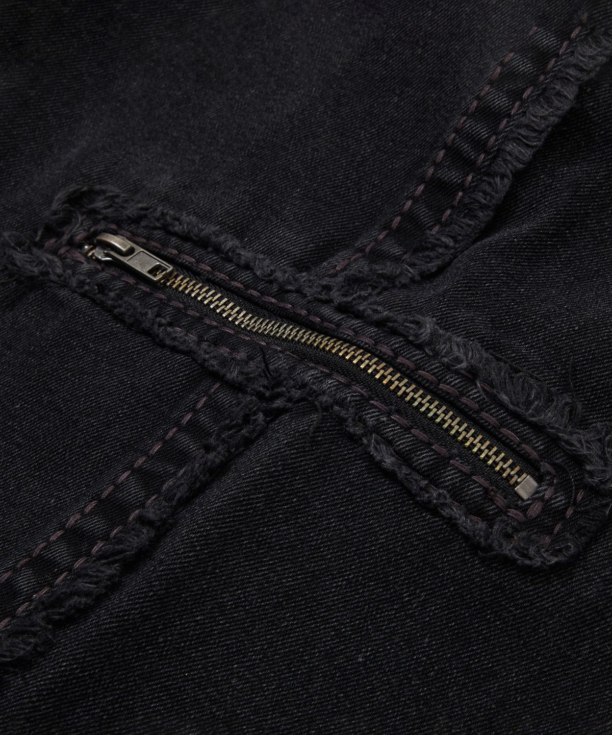 노매뉴얼(NOMANUAL) NO RELIGION DENIM RIDER PANTS - W.BLACK