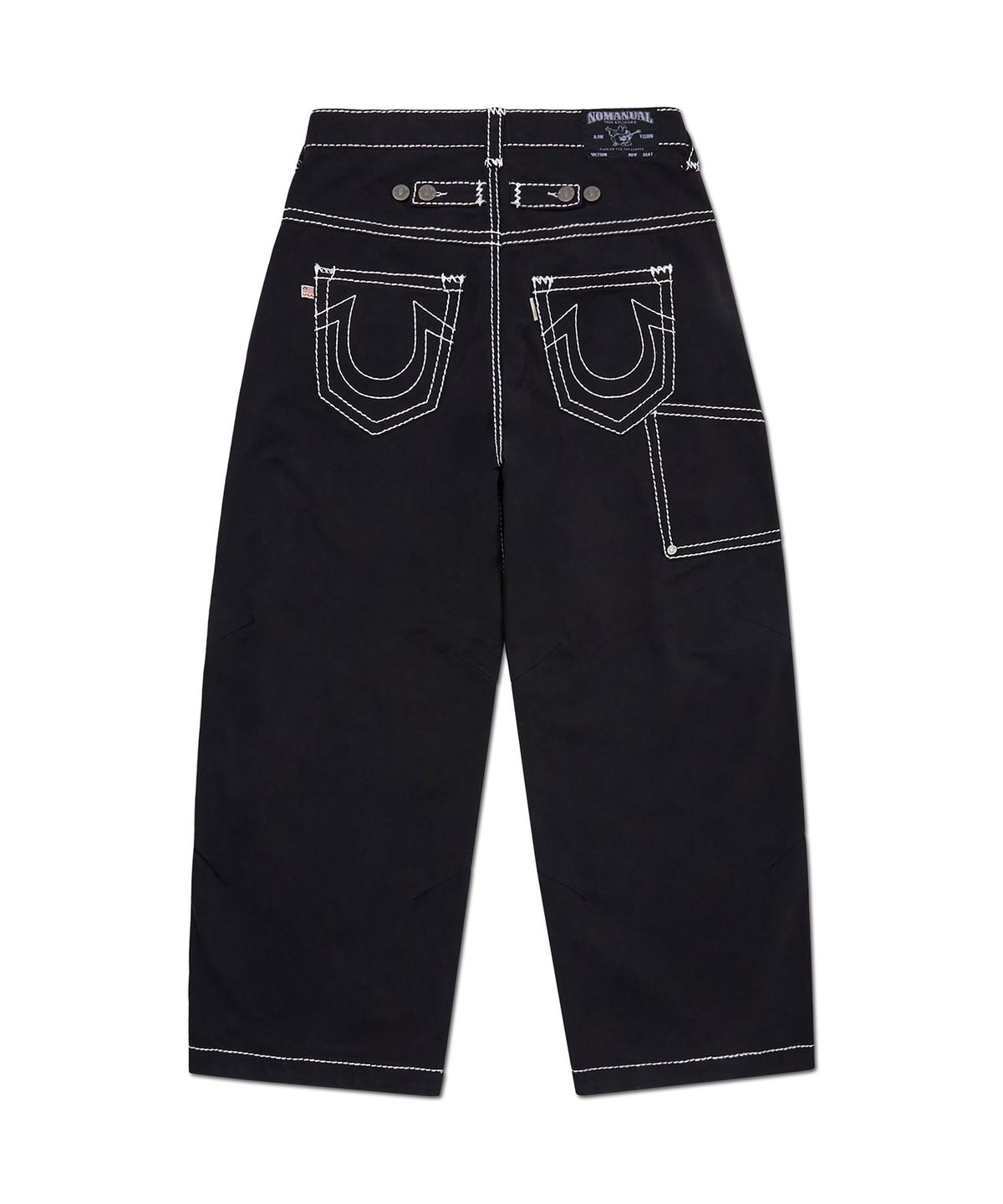 노매뉴얼(NOMANUAL) NO RELIGION DOUBLE KNEE PANTS - BLACK