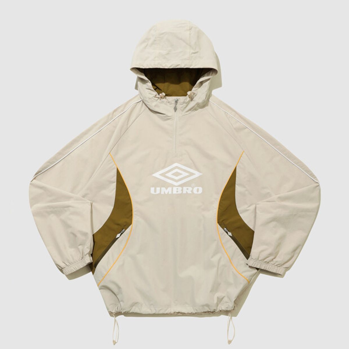 엄브로(UMBRO) HBL 엔지니어드 크루 후드 아노락 베이지(UQ323CWT97)