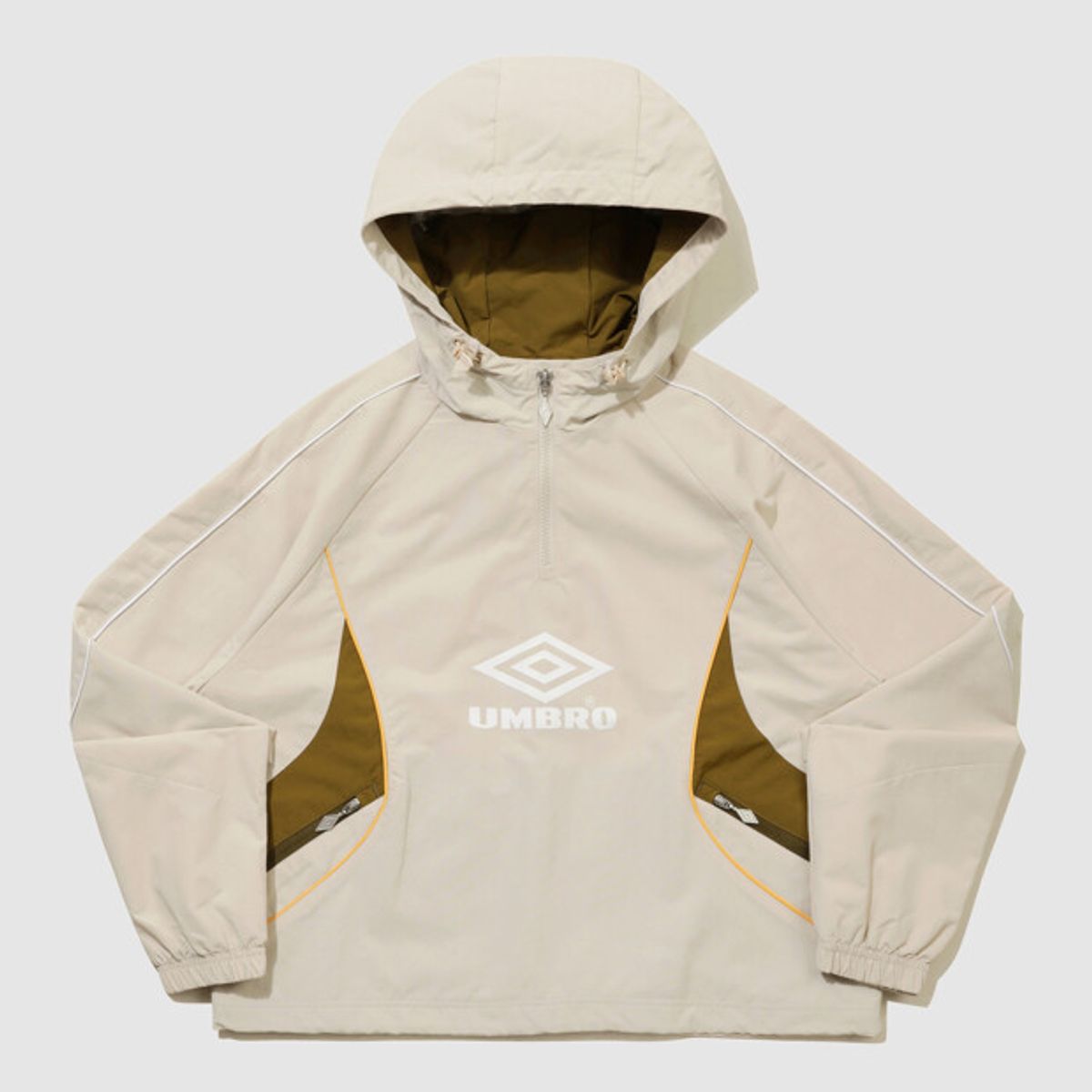 엄브로(UMBRO) HBL 엔지니어드 크루 후드 아노락 베이지(UQ323CWT97)