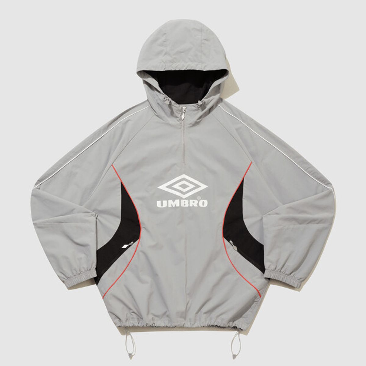 엄브로(UMBRO) HBL 엔지니어드 크루 후드 아노락 라이트 그레이(UQ323CWT97)
