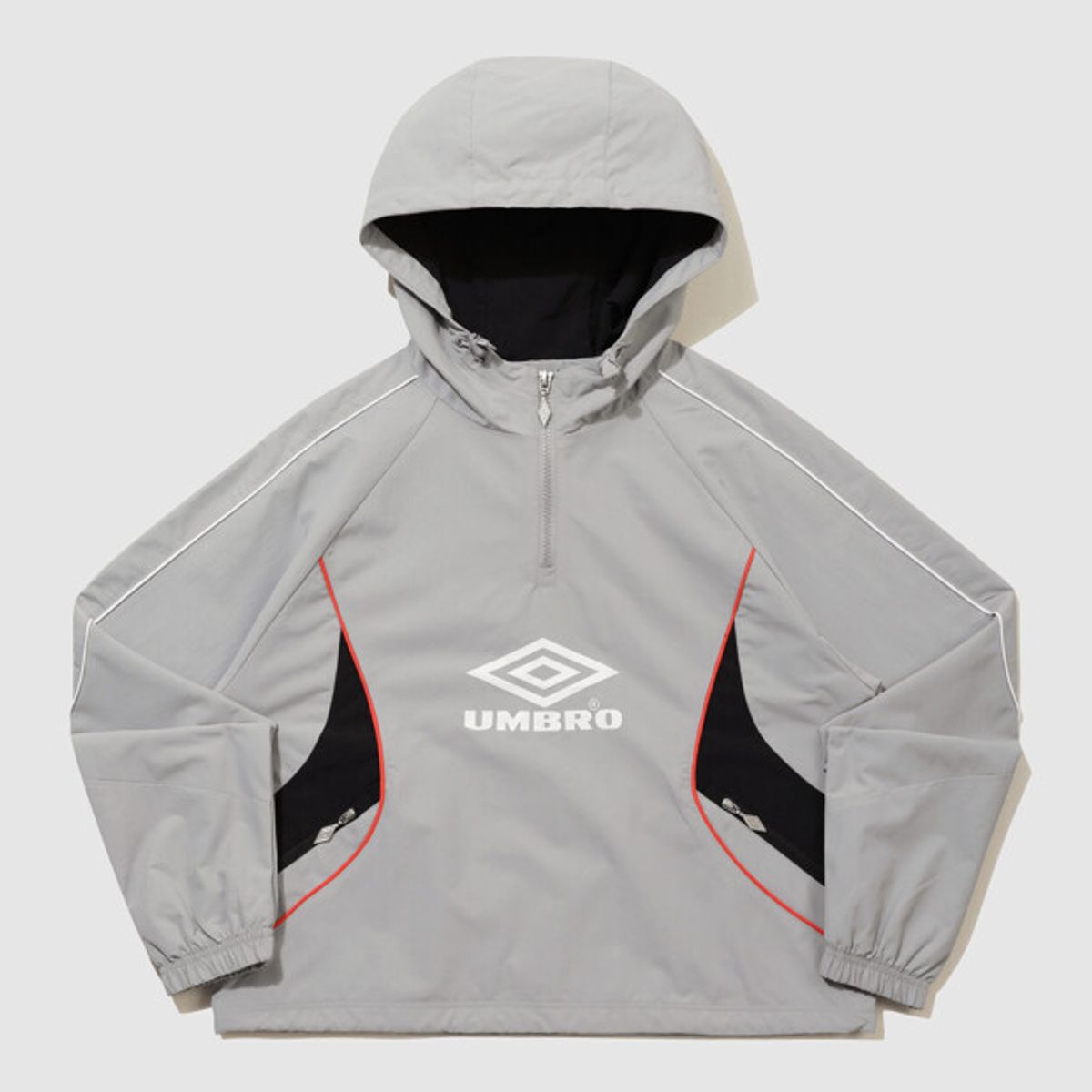 엄브로(UMBRO) HBL 엔지니어드 크루 후드 아노락 라이트 그레이(UQ323CWT97)