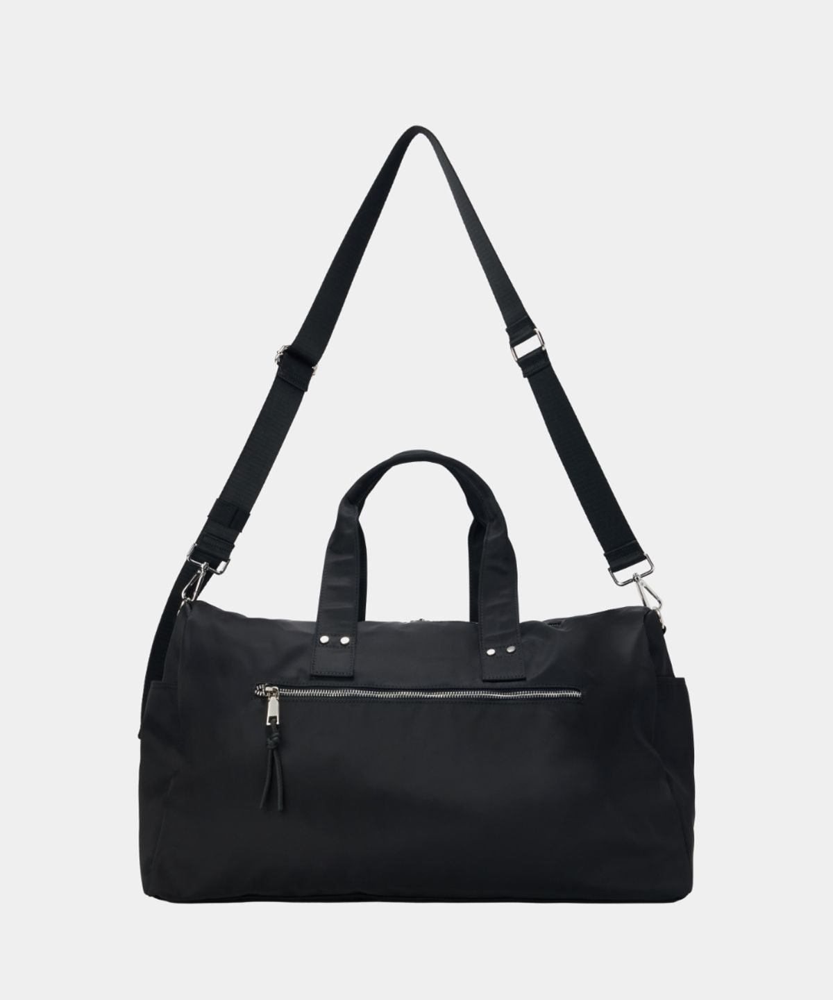 메종미네드(MAISON MINED) TWO POCKET BOSTON BAG BLACK