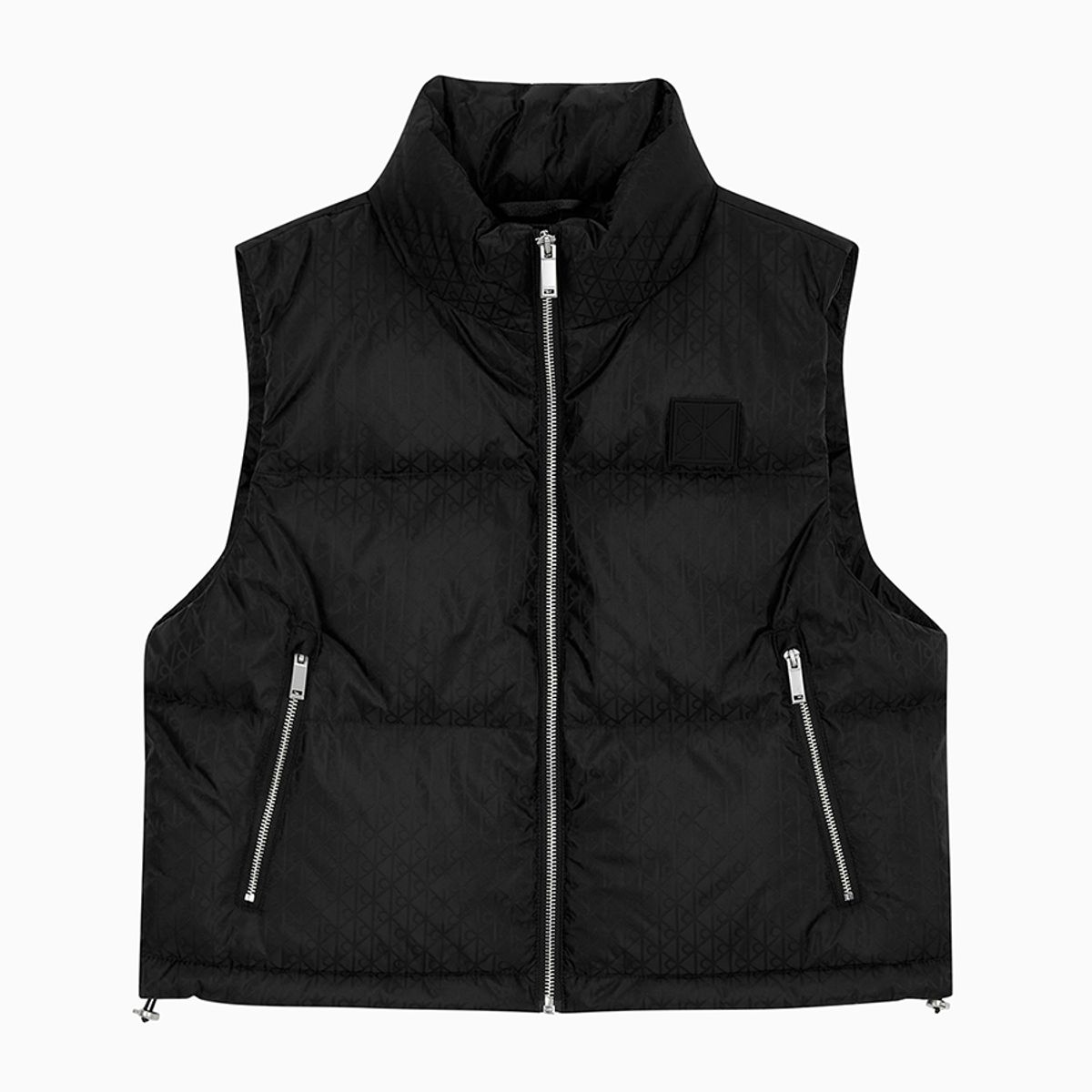 캘빈클라인 진(CALVIN KLEIN JEANS) 여성 AOP 로고 자카드 푸퍼 베스트 44D538G UB1