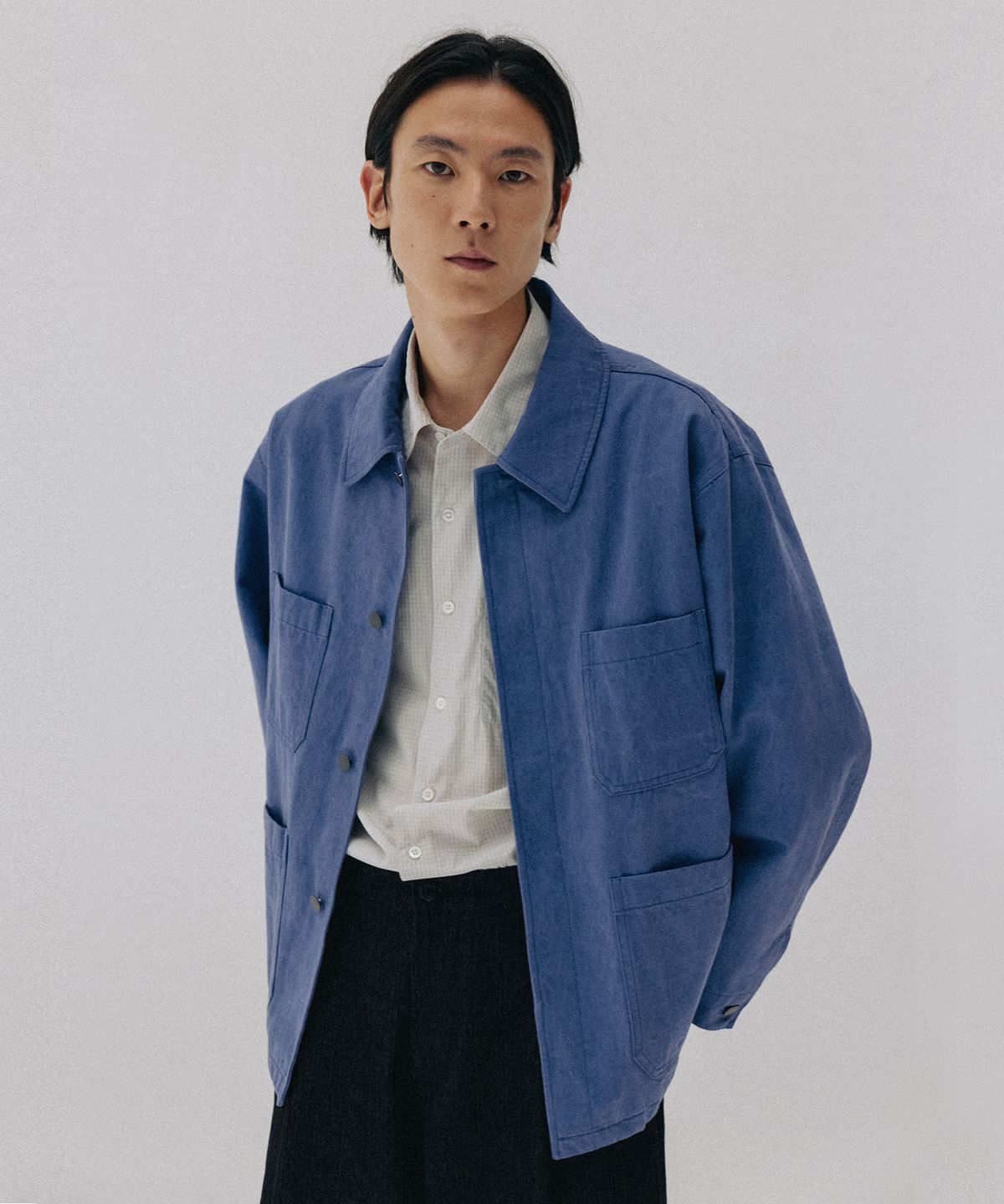 블랭크룸(BLANKROOM) 워커스 자켓_WASHED BLUE
