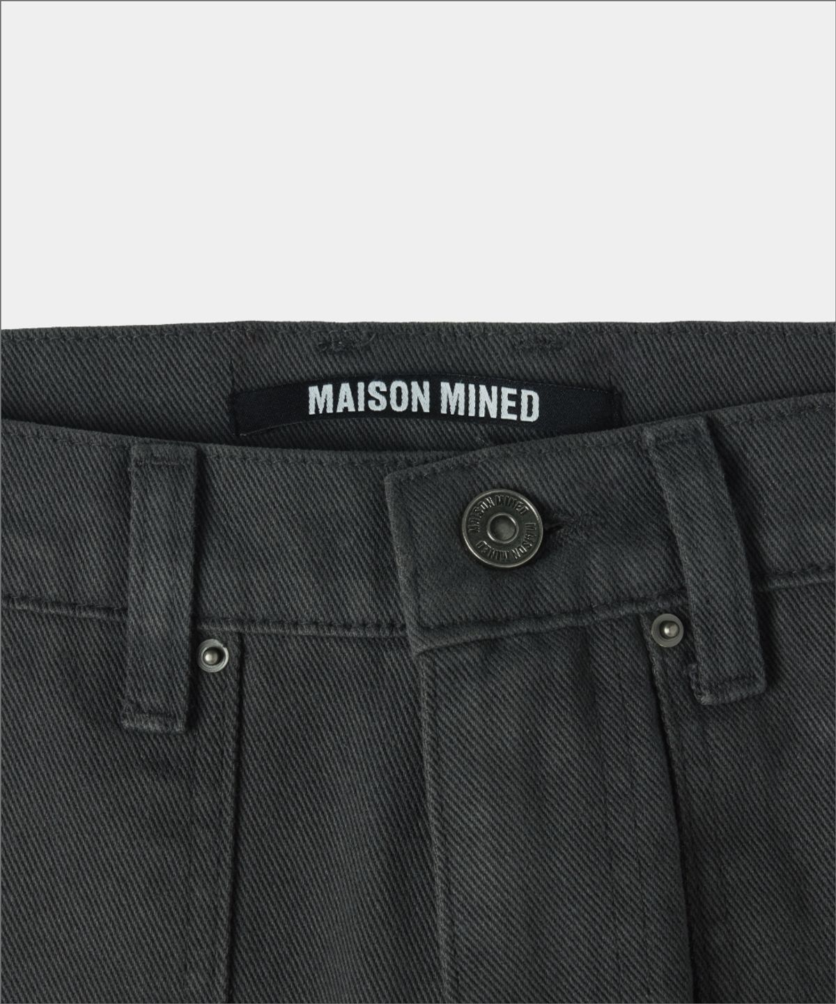 메종미네드(MAISON MINED) PIN-TUCK WASHED COTTON PANTS CHARCOAL