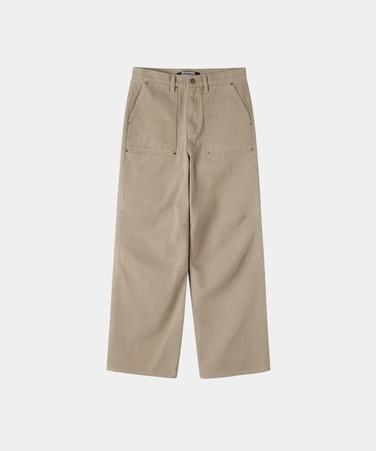 메종미네드(MAISON MINED) PIN-TUCK WASHED COTTON PANTS BEIGE