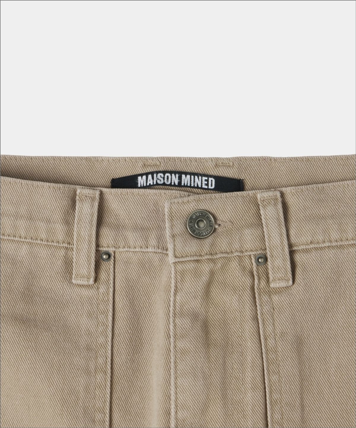 메종미네드(MAISON MINED) PIN-TUCK WASHED COTTON PANTS BEIGE