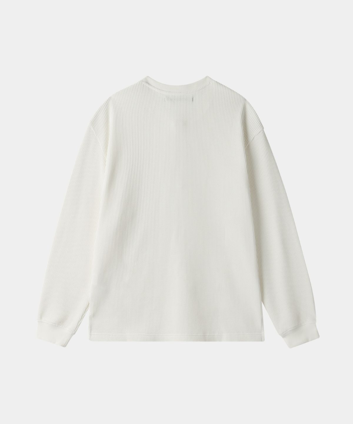 메종미네드(MAISON MINED) BASIC WAFFLE HENLEY NECK CREAM