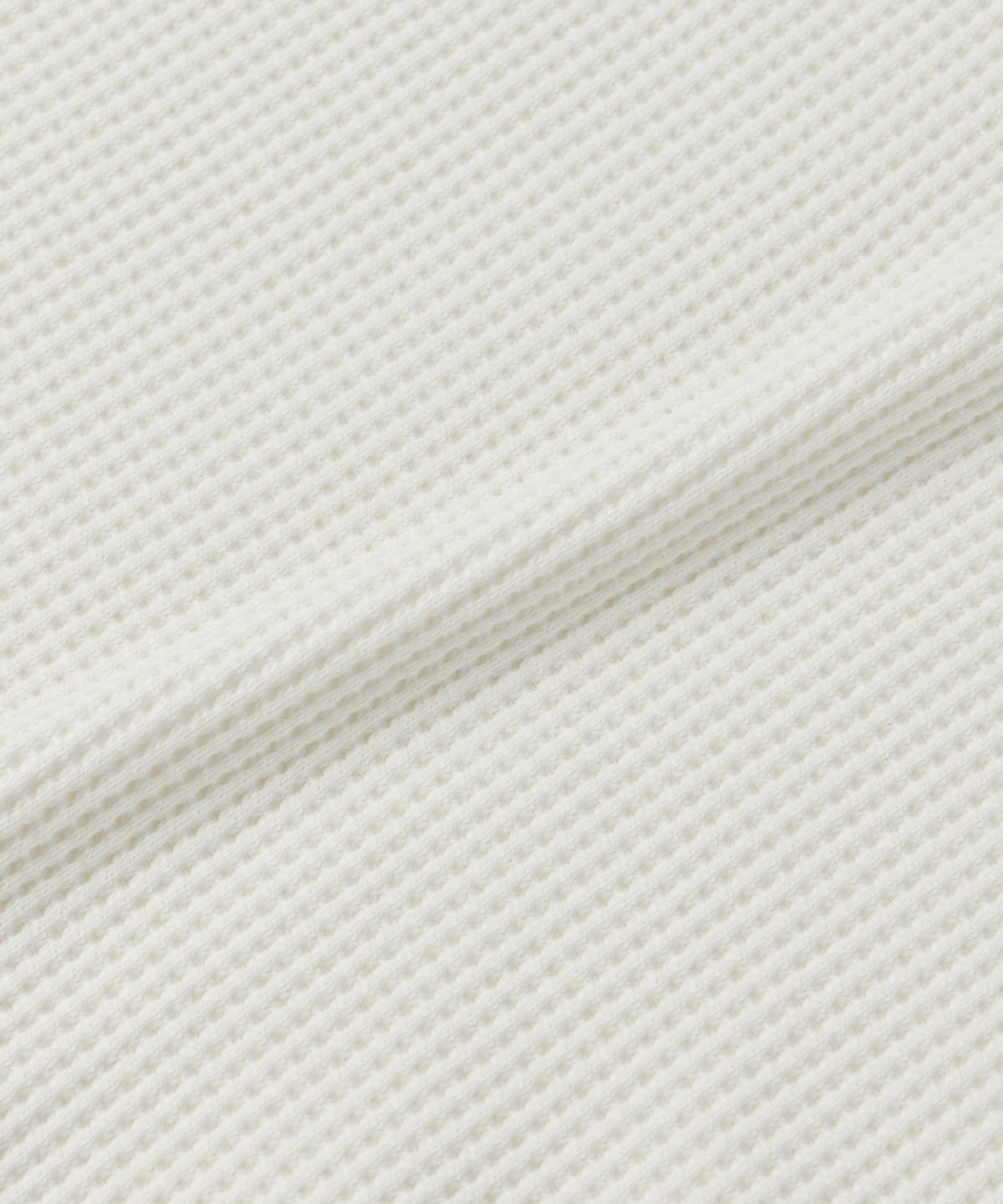 메종미네드(MAISON MINED) BASIC WAFFLE HENLEY NECK CREAM