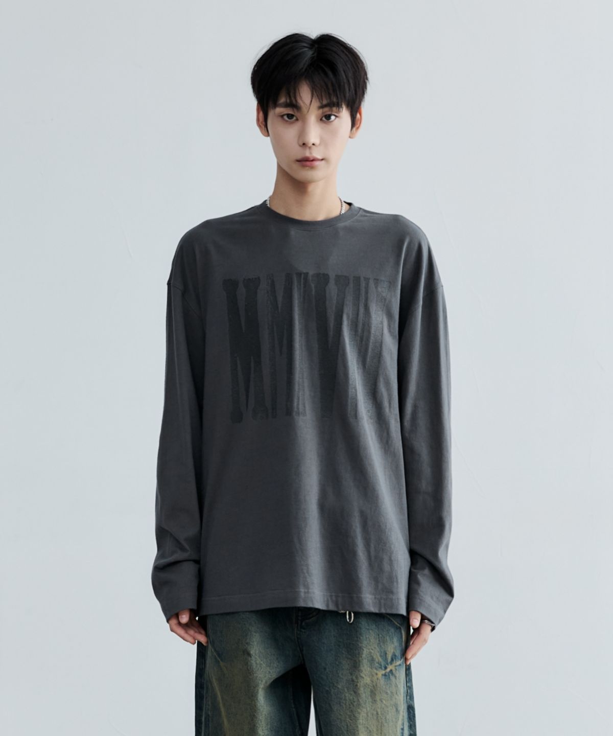 메종미네드(MAISON MINED) MMXVIII LONG SLEEVE CHARCOAL