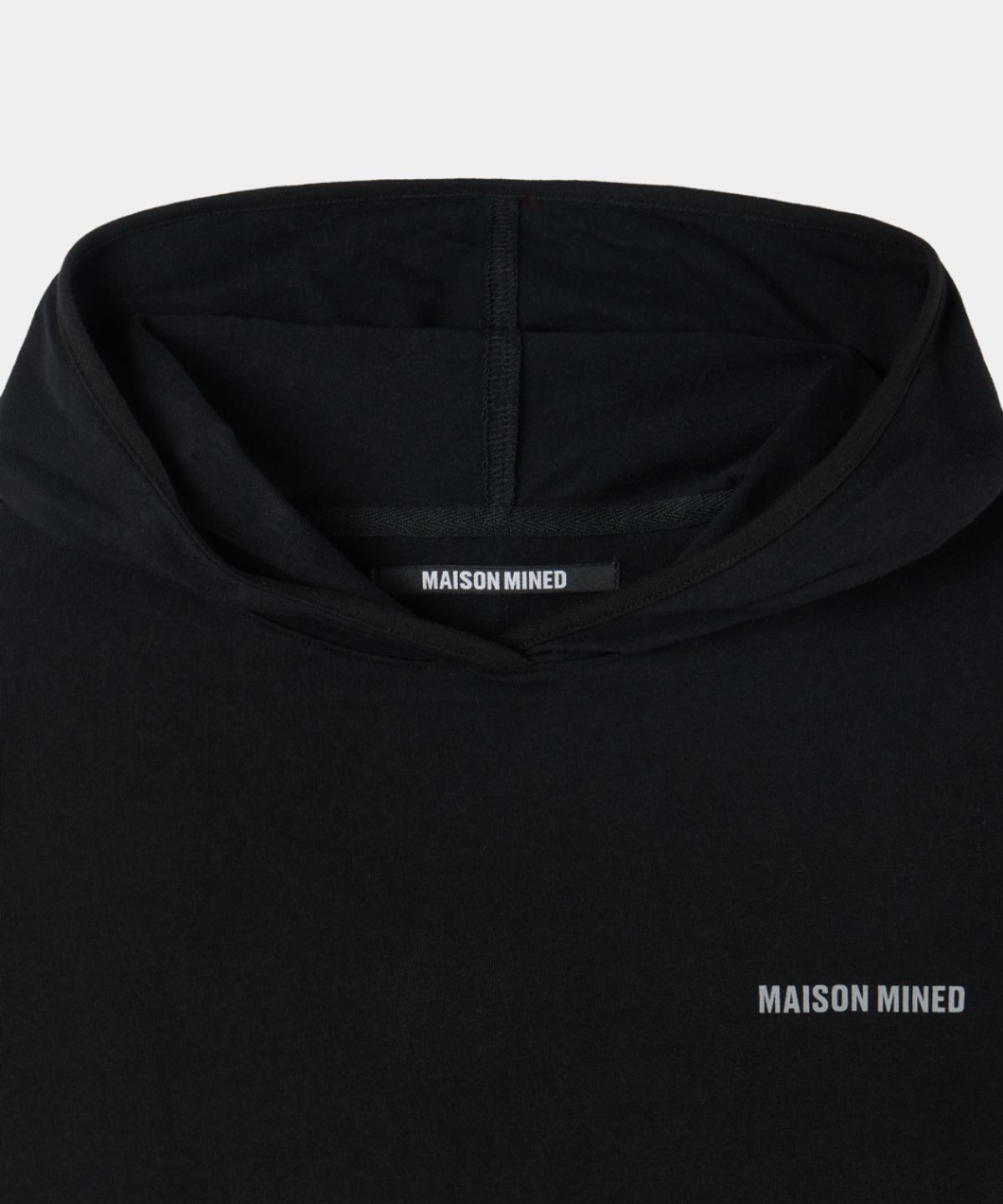 메종미네드(MAISON MINED) MAISON HOODED LONG SLEEVE BLACK