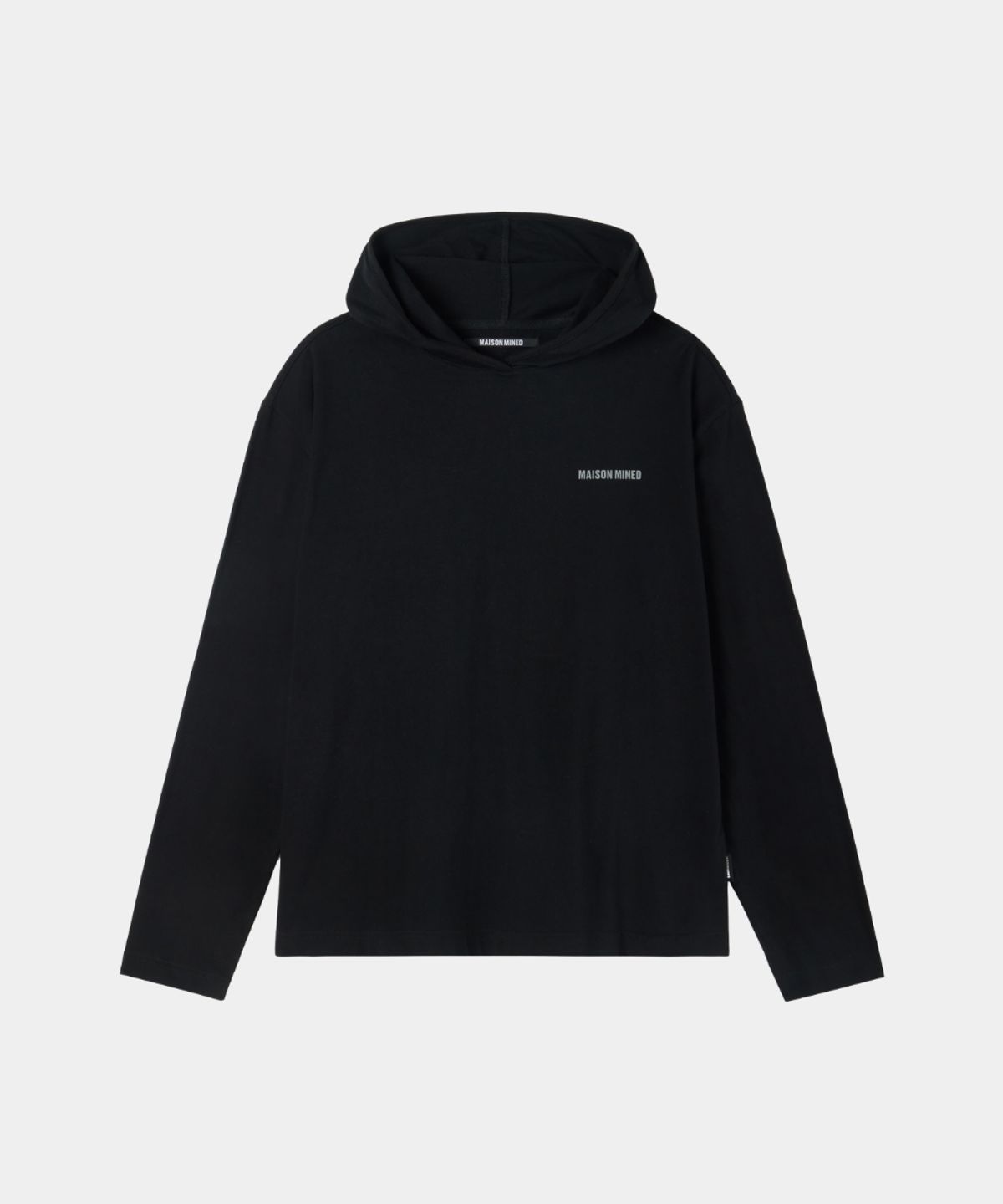 메종미네드(MAISON MINED) MAISON HOODED LONG SLEEVE BLACK