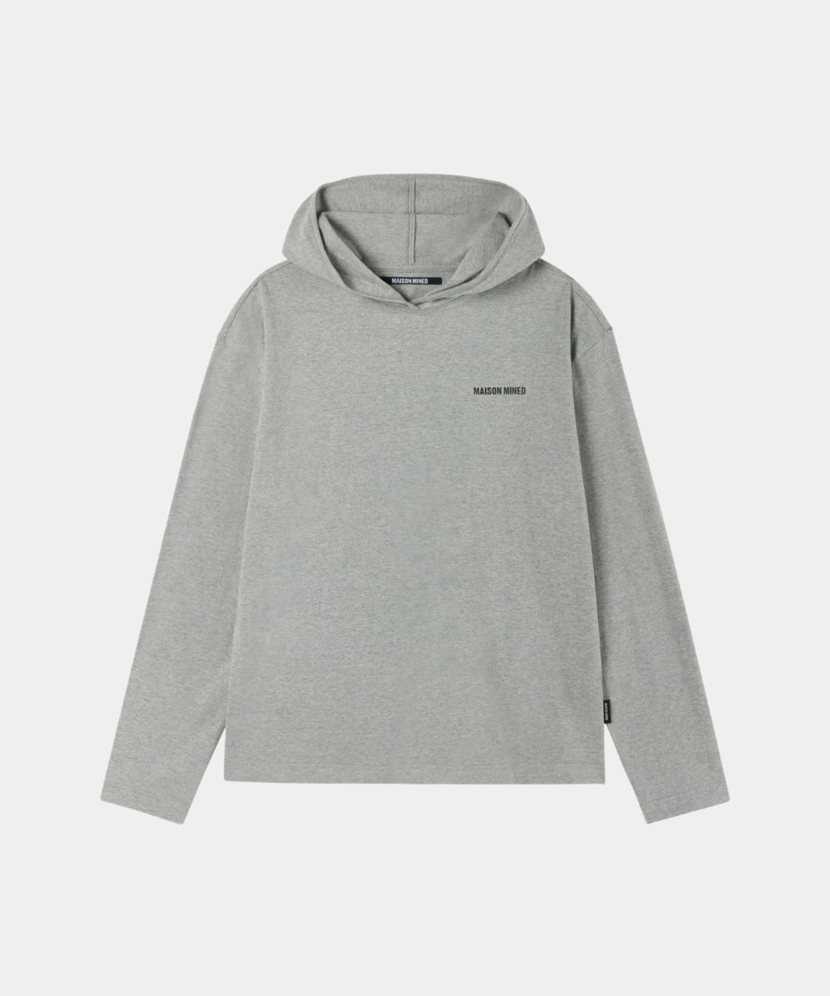 메종미네드(MAISON MINED) MAISON HOODED LONG SLEEVE MELANGE GRAY