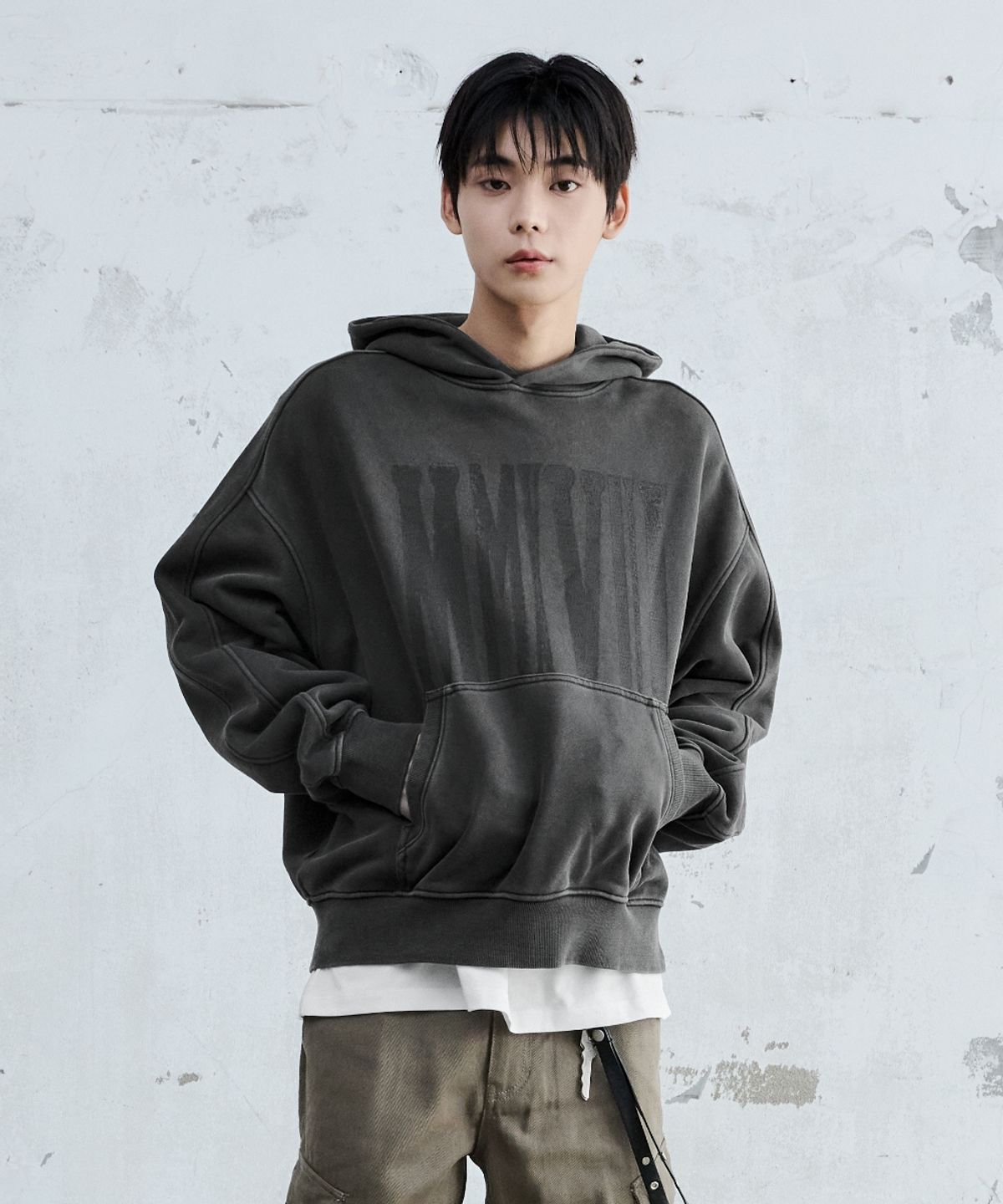 메종미네드(MAISON MINED) MMXVIII VINTAGE HOODIE BLACK