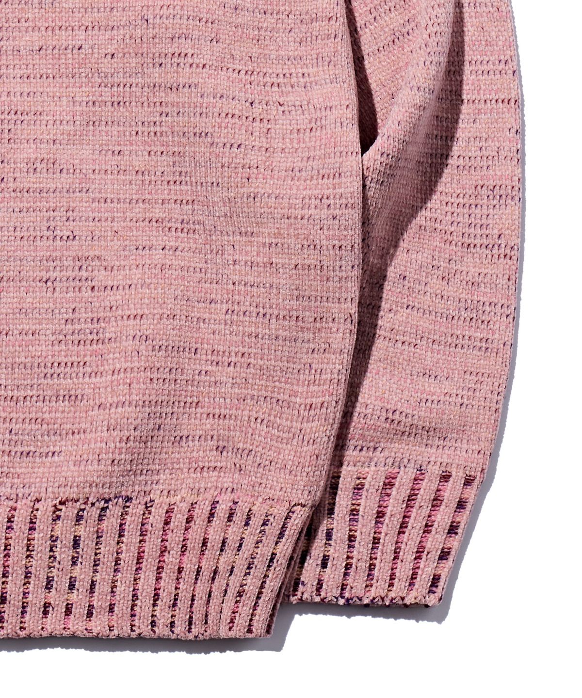 크리틱(CRITIC) Contrast Knit Sweater Pink