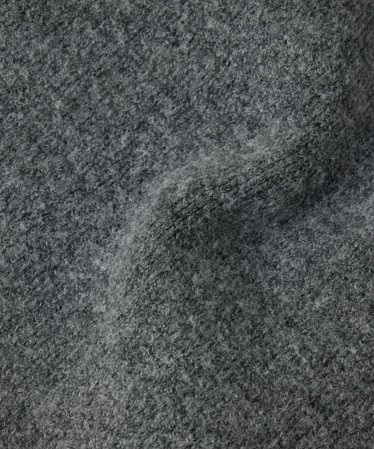 메종미네드(MAISON MINED) SCRIPT TYPE ROUND NECK CARDIGAN MELANGE GRAY