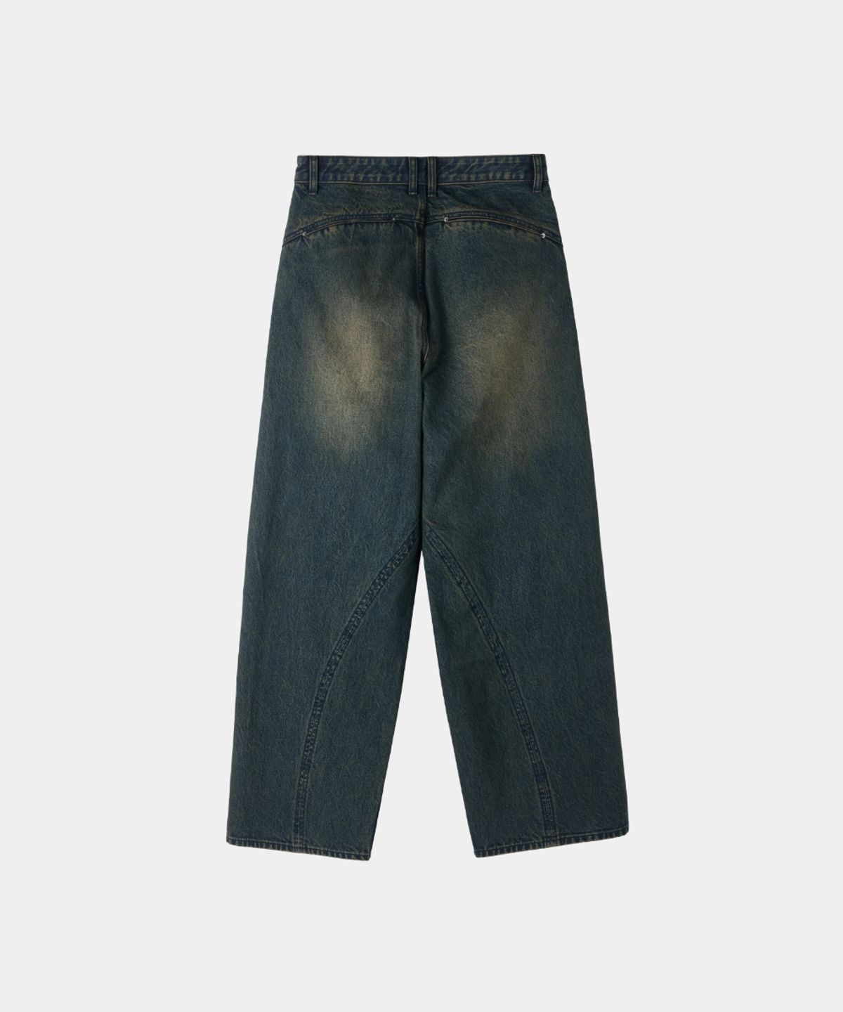 메종미네드(MAISON MINED) FRONT LINE WASHED DENIM PANTS BROWN