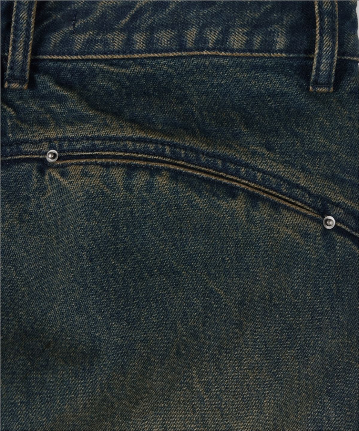 메종미네드(MAISON MINED) FRONT LINE WASHED DENIM PANTS BROWN