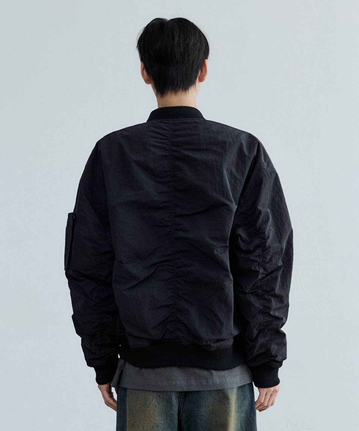 메종미네드(MAISON MINED) DETACHABLE POCKET MA-1 BLACK
