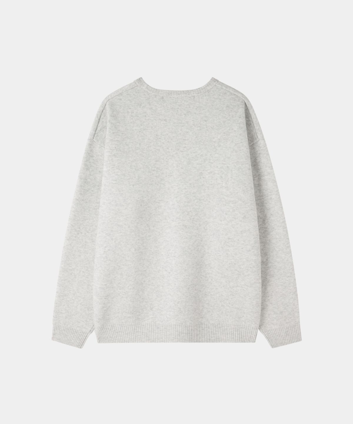 메종미네드(MAISON MINED) DOODLE HEART KNIT MELANGE GRAY