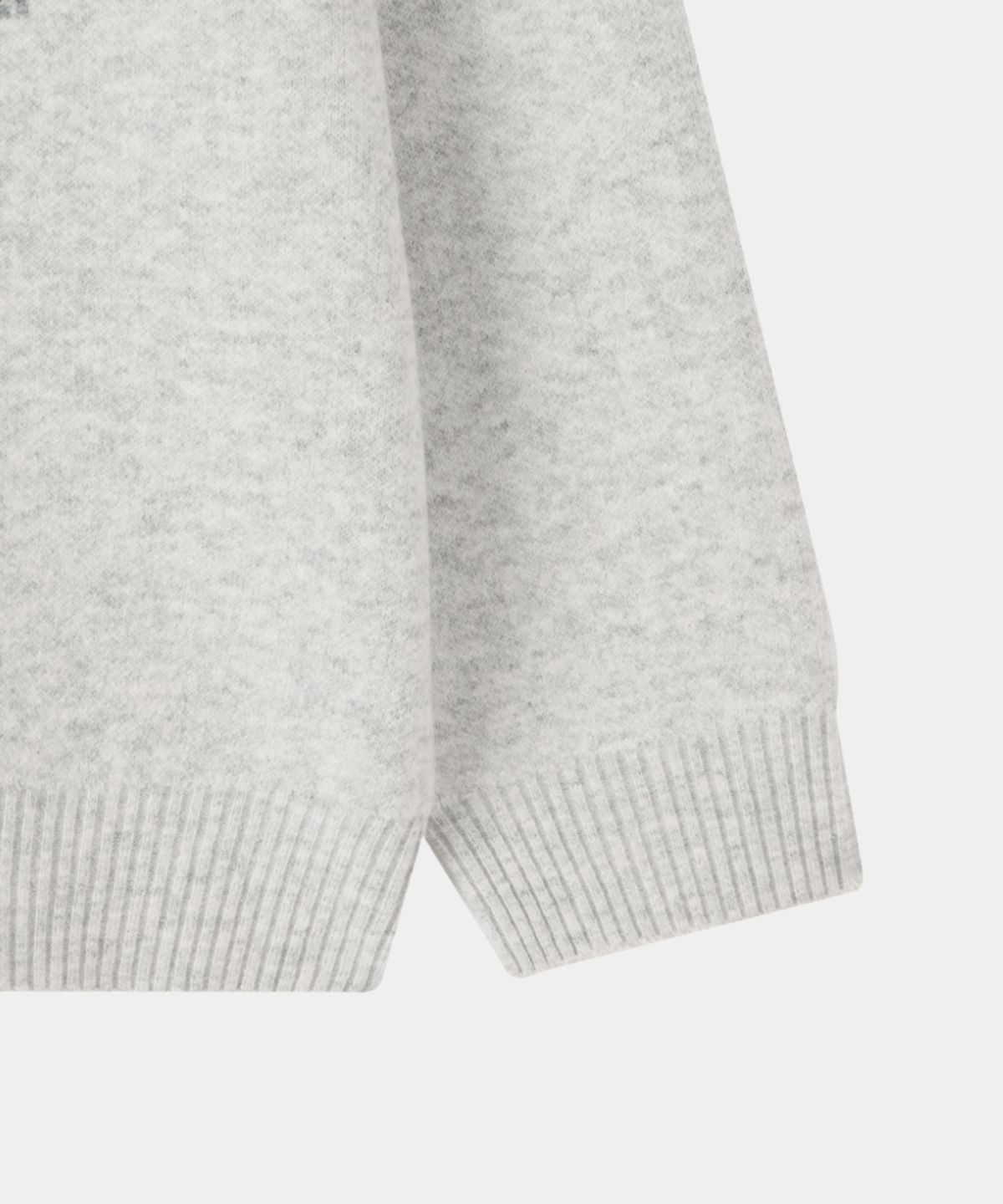 메종미네드(MAISON MINED) DOODLE HEART KNIT MELANGE GRAY