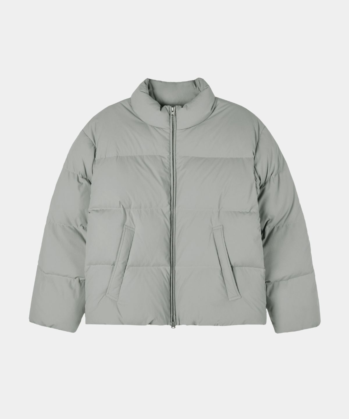 메종미네드(MAISON MINED) BASIC SHORT PUFFER DOWN JACKET LIGHT GRAY