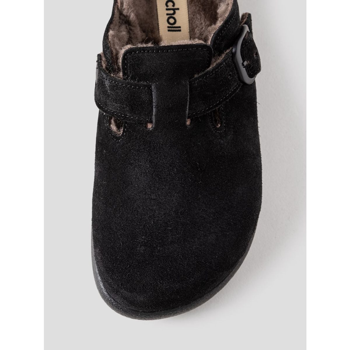 숄(SCHOLL) (WOMEN) 청키솔 퍼 크로그  블랙 (HH59K2C735)
