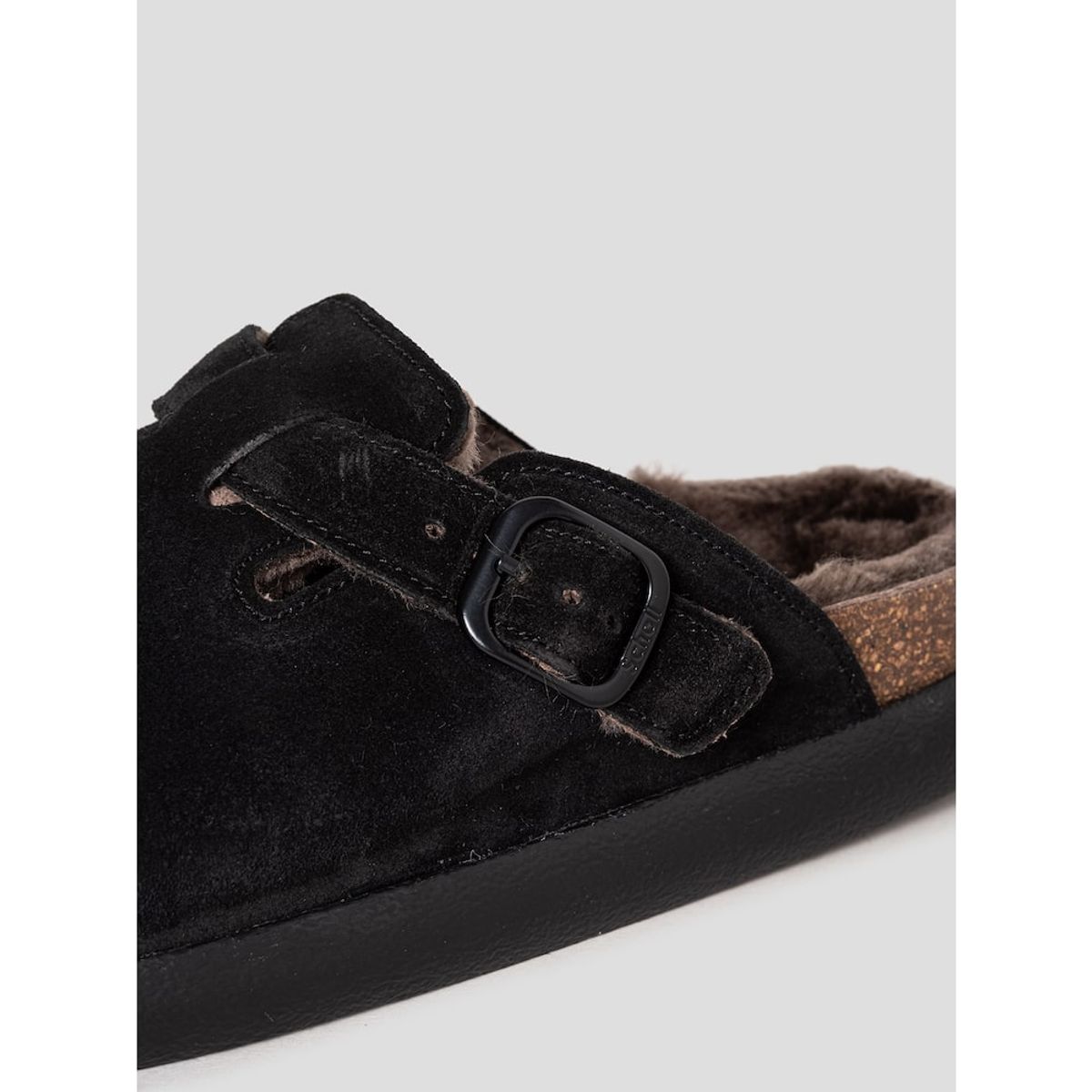 숄(SCHOLL) (WOMEN) 청키솔 퍼 크로그  블랙 (HH59K2C735)