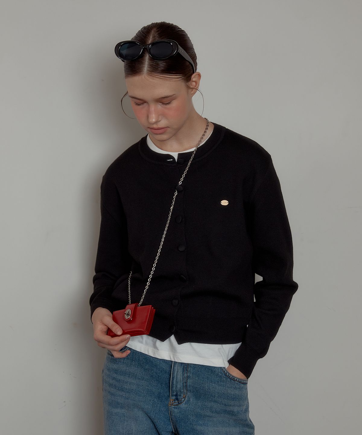 아노에틱(ANOETIC) ANC BASIC ROUND CARDIGAN_BLACK
