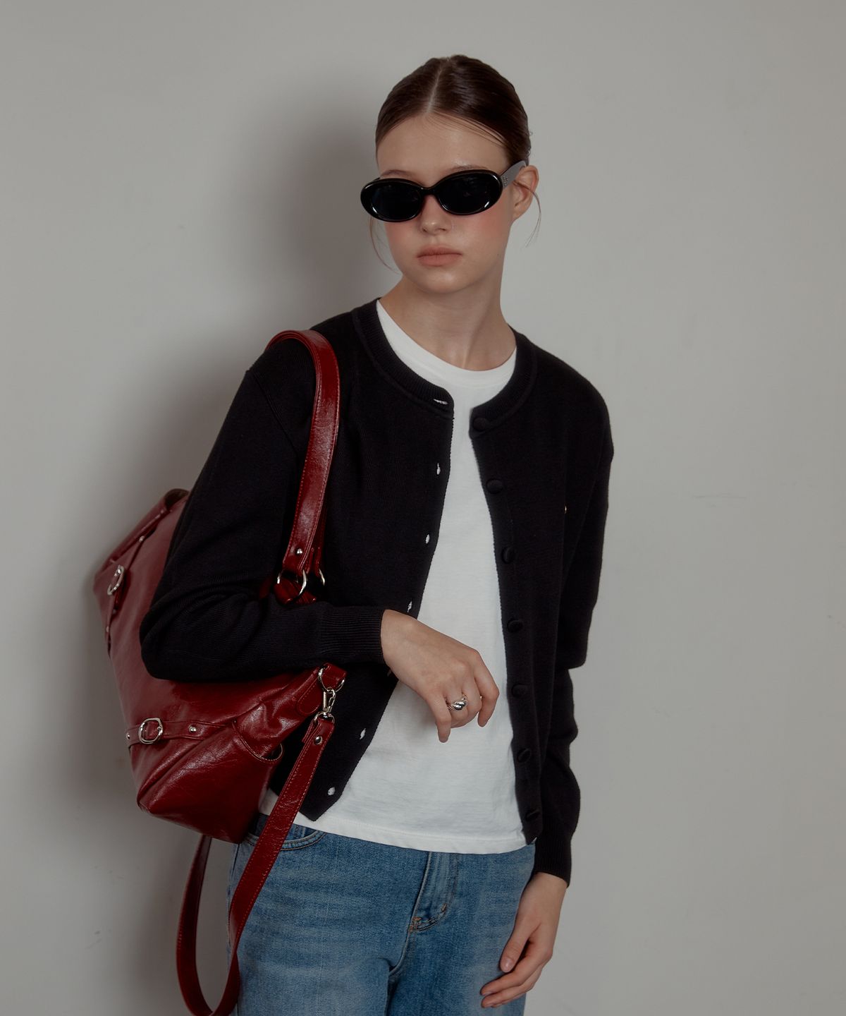 아노에틱(ANOETIC) ANC BASIC ROUND CARDIGAN_BLACK