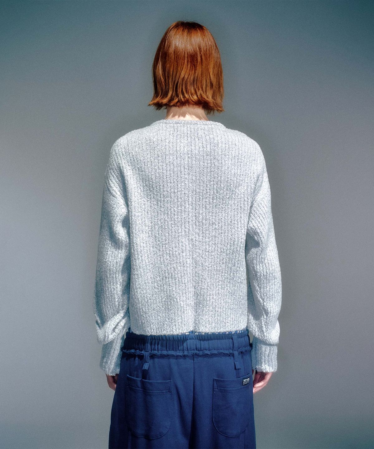 베이컨트 아카이브(VACANT ARCHIVE) MEN NEAH KNITTED ZIP-UP GREY