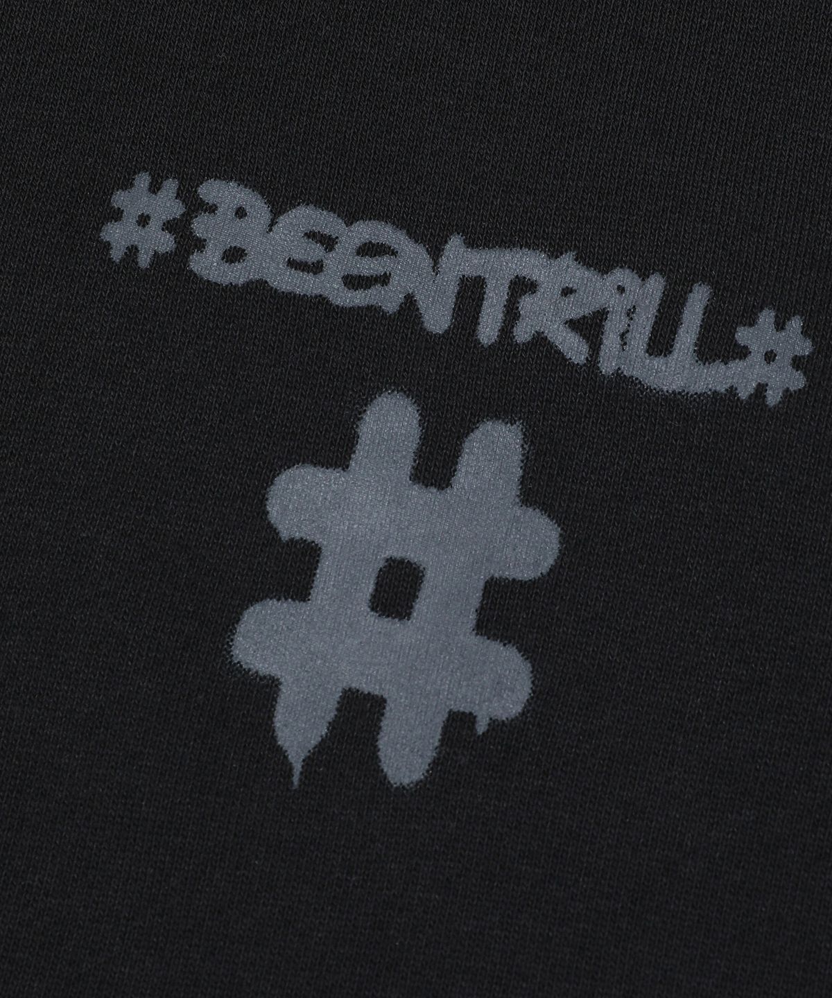 빈트릴(BEENTRILL) 스프레이 해시태그 후드(블랙)