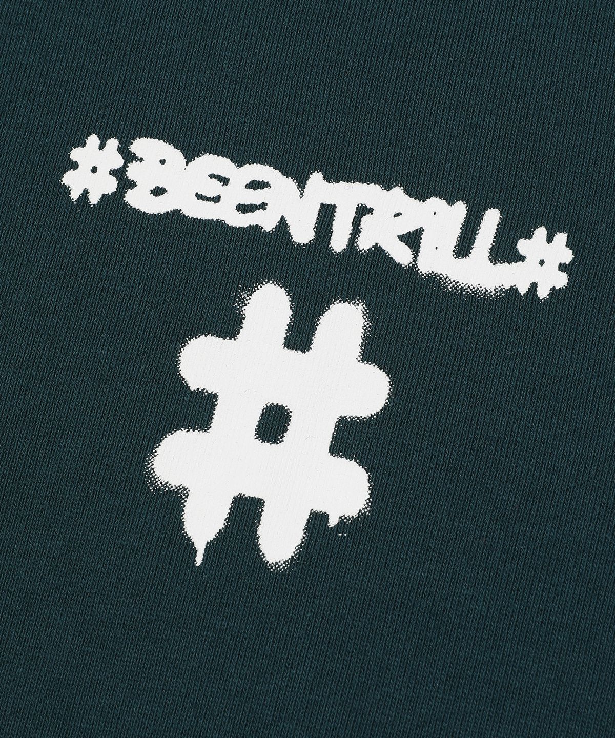 빈트릴(BEENTRILL) 스프레이 해시태그 후드(다크 그린)