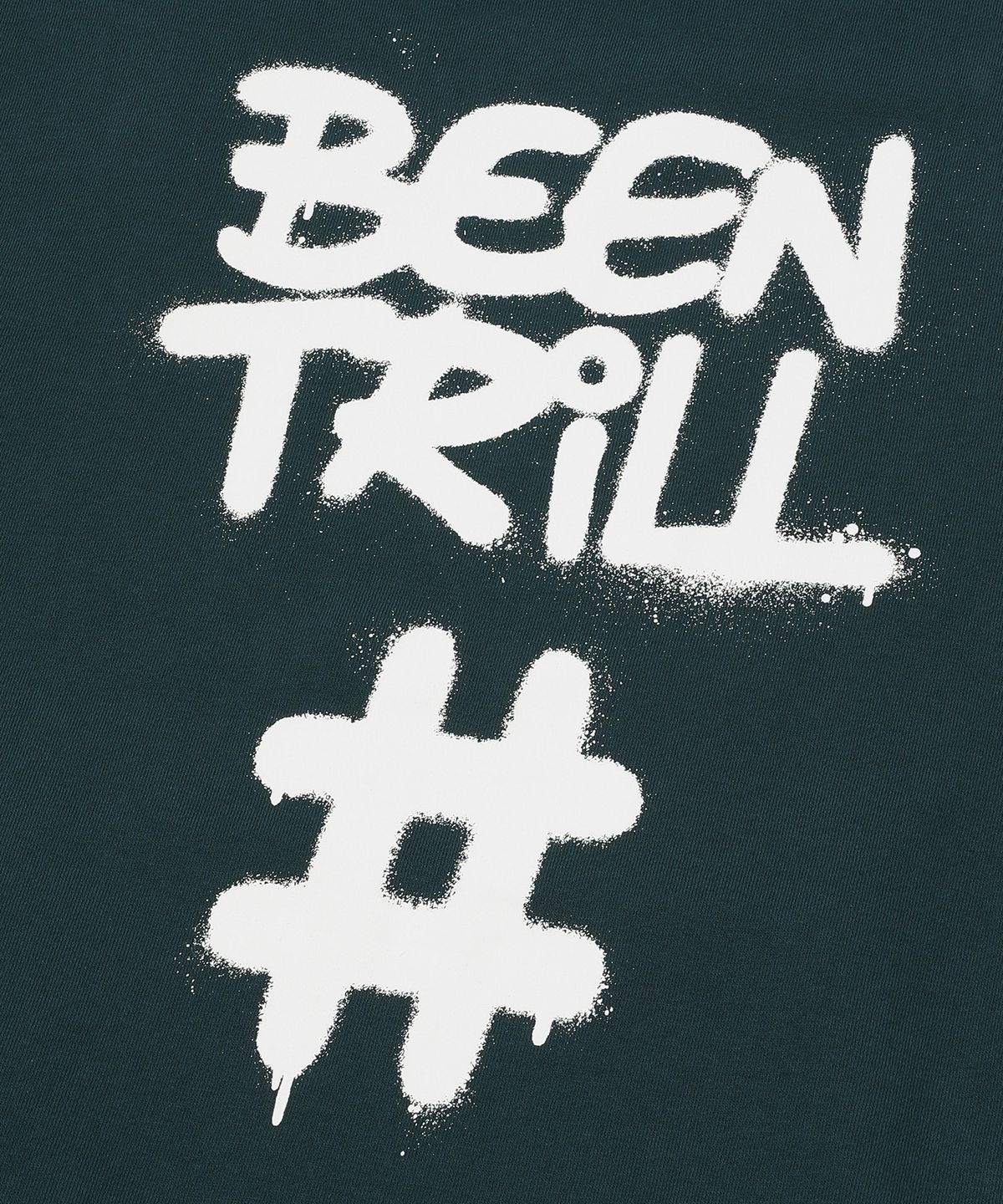 빈트릴(BEENTRILL) 스프레이 해시태그 후드(다크 그린)