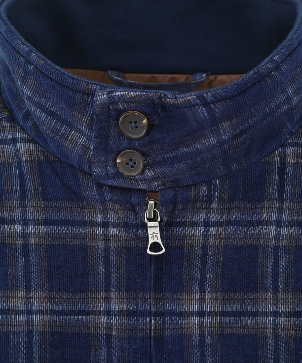 브룩스 브라더스(BROOKS BROTHERS) 코듀로이 체크 헤링턴 재킷 (블루) (BBOTMMF302)
