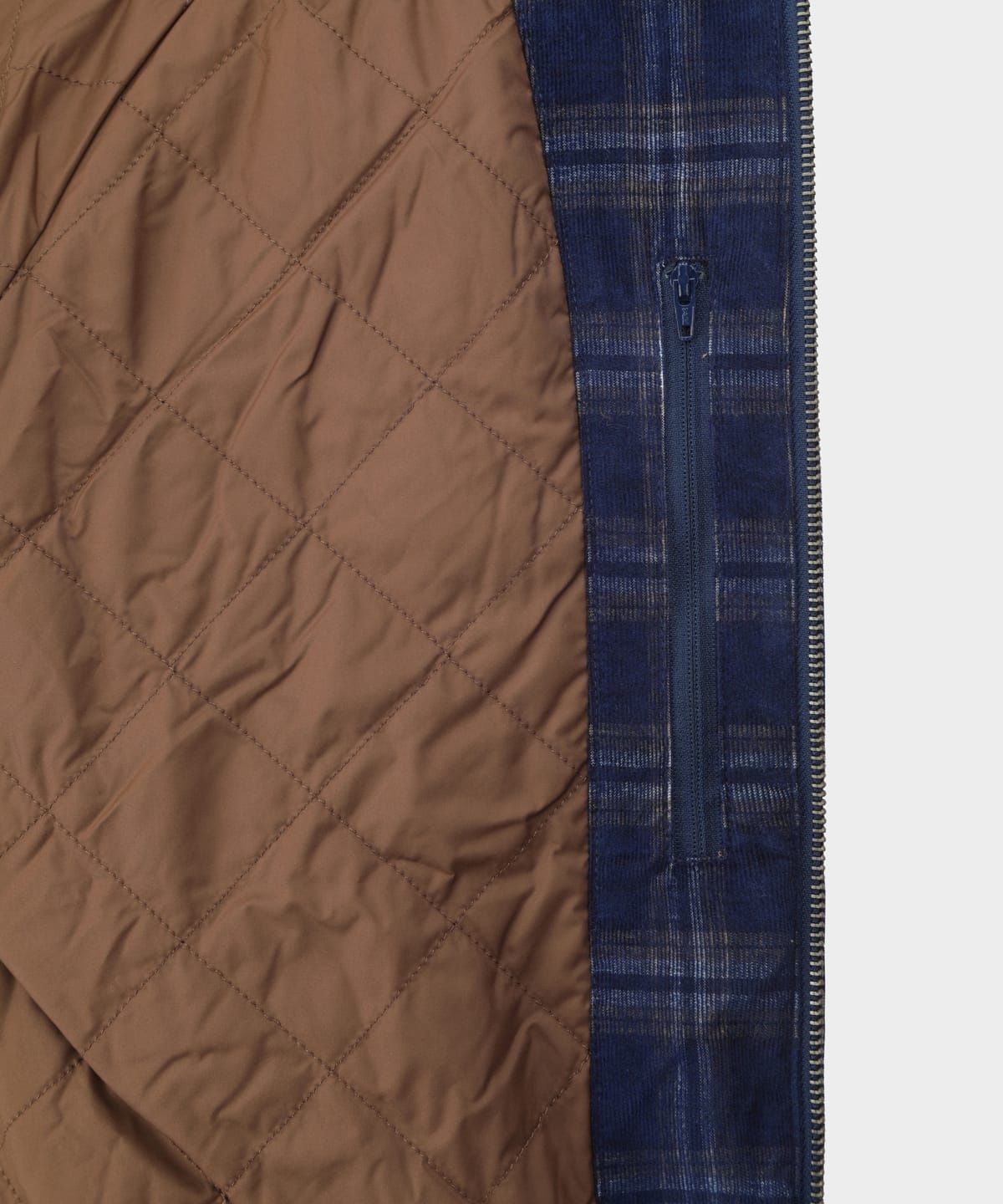 브룩스 브라더스(BROOKS BROTHERS) 코듀로이 체크 헤링턴 재킷 (블루) (BBOTMMF302)
