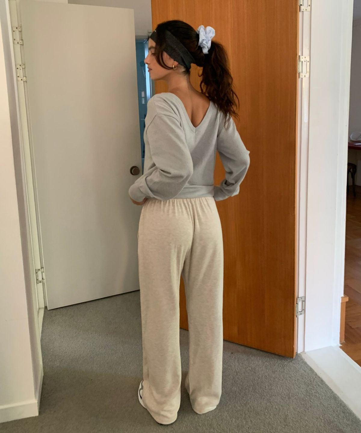 인지액티브(INJIACTIVE) Ribbed Sweatpants 오트밀